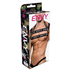 ENVY LOGO HARNESS BLACK WHITE, L/XL