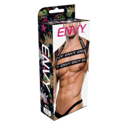 ENVY LOGO HARNESS BLACK WHITE, L/XL