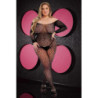 LAPDANCE LONG SLEEVE LACE BODYSTOCKING BLACK, QUEEN