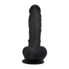 Loving Joy 8 Inch Realistische Siliconen Dildo met Zuignap en Ballen Zwart