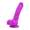 Loving Joy 8 Inch Realistische Siliconen Dildo met Zuignap en Ballen Paars