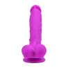 Loving Joy 8 Inch Realistische Siliconen Dildo met Zuignap en Ballen Paars