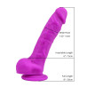 Loving Joy 8 Inch Realistische Siliconen Dildo met Zuignap en Ballen Paars