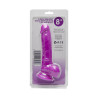 Loving Joy 8 Inch Realistische Siliconen Dildo met Zuignap en Ballen Paars