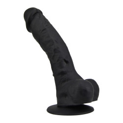 Loving Joy 9 Inch Realistische Siliconen Dildo met Zuignap en Ballen Zwart