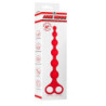 NMC 8 INCH RIBBED SILICONE ANAL BEADS RED