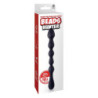 NMC 10.5 INCH RIBBED SILICONE ANAL BALL BEADS BLACK