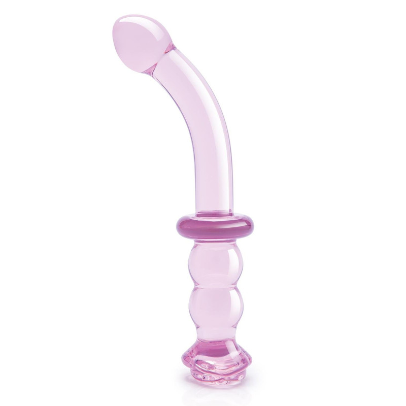 GLAZE GLASS ROSEBUD G-SPOT DILDO