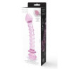 GLAZE GLASS ROSEBUD SPIRAL G-SPOT DILDO