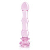 GLAZE GLASS ROSEBUD BEADED DILDO