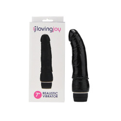 Loving Joy 7 inch Realistic Vibrator Black