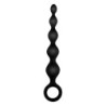 NMC 5.5 INCH RIBBED SILICONE ANAL BEADS BLACK