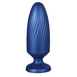 NMC 5 INCH ANAALPLUG VAN SILICONE METALLIC BLAUW