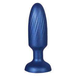 NMC 3,5 INCHSILICONE ANAALPLUG METALLIC BLAUW