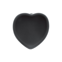 HEARTBREAKER 7INCH SILICONE DILDO HEART BASE BLACK