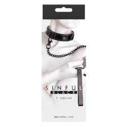 SINFUL 1INCH COLLAR BLACK