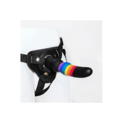 COLOURFUL LOVE STRAP ON SOLID DILDO