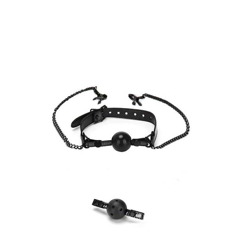 WHIPSMART DIAMOND BALL GAG W NIPPLE CLIP