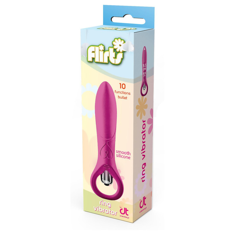 FLIRTS 10 FUNCTIONS RING VIBRATOR PINK