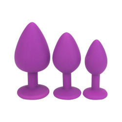 Loving Joy Sierlijke Siliconen Butt Plug Paars -Large