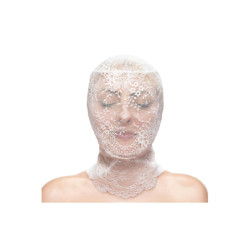 FETISH & FASHION LACE HOOD WHITE