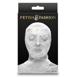 FETISH & FASHION LACE HOOD WHITE