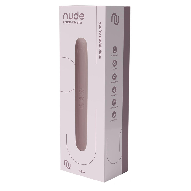 NUDE AILEE DOUBLE VIBRATOR - TRAVELSIZE