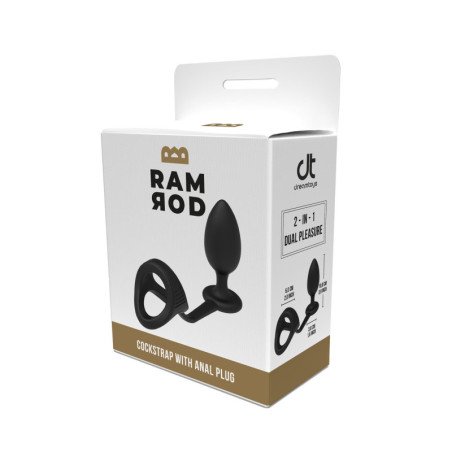 RAMROD COCKSTRAP WITH ANAL PLUG