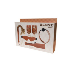 BLAZE ELITE BDSM SET COGNAC VEGAN LEATHER