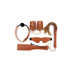 BLAZE ELITE BDSM SET COGNAC VEGAN LEATHER