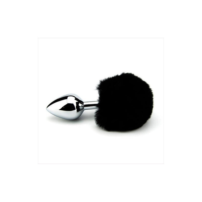 Furry Fantasy Black Bunny Tail Butt Plug