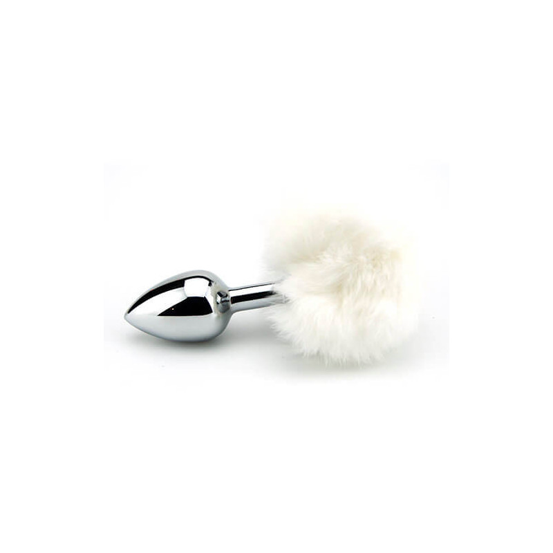 Furry Fantasy White Bunny Tail Butt Plug