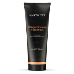 WICKED SENSUAL MASSAGE CREAM 120ML ORANGE BLOSSOM AND PATCHOULI SCENTED