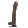 DR. SKIN MR. ED 13 INCH DILDO WITH BALLS  CHOCOLATE