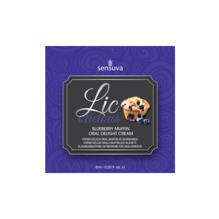 SENSUVA LIC-O-LICIOUS ORAL DELIGHT CREAM BLUEBERRY MUFFIN 6 ML