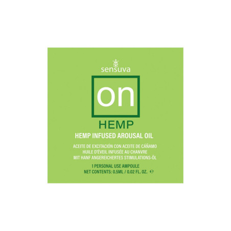 SENSUVA ON HEMP AROUSAL OIL SINGLE USE AMPOULE