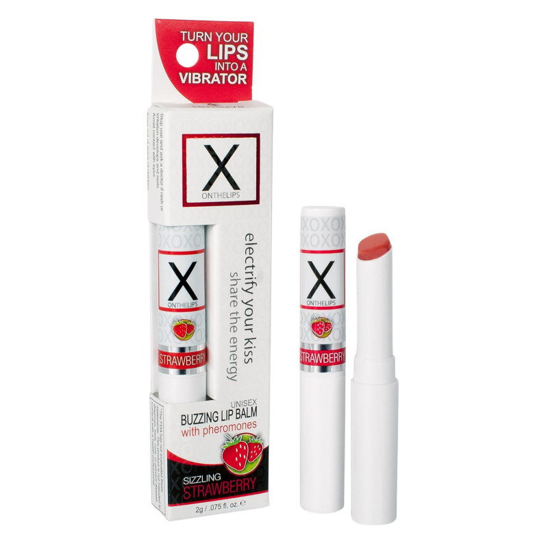 SENSUVA X ON THE LIPS BUZZING LIP BALM STRAWBERRY