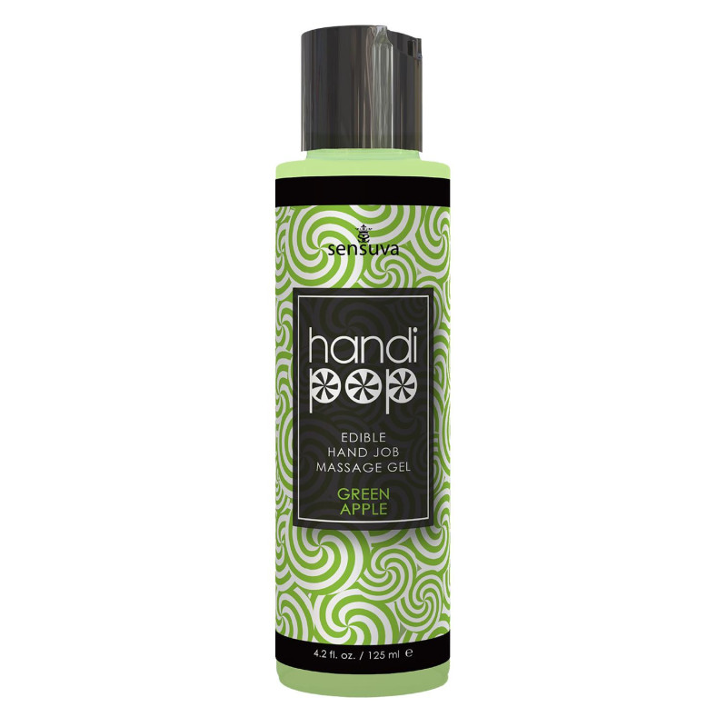 SENSUVA HANDIPOP EDIBLE MASSAGE GEL GREEN APPLE 125ML