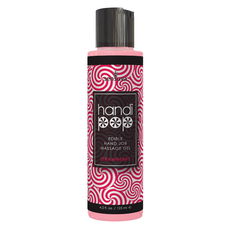 SENSUVA HANDIPOP EDIBLE MASSAGE GEL STRAWBERRY 125ML