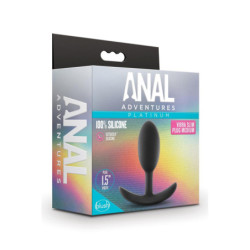 ANAL ADVENTURES PLATINUM VIBRA SLIM PLUG - MEDIUM