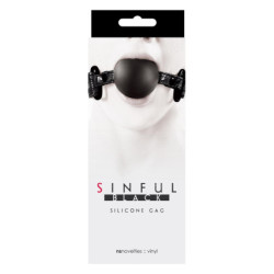 SINFUL SOFT SILICONE GAG BLACK