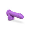 NEO ELITE 8INCH COCK WITH BALLS NEON PURPLE