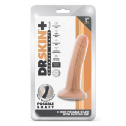 DR. SKIN PLUS 5 INCH POSABLE DILDO VANILLA