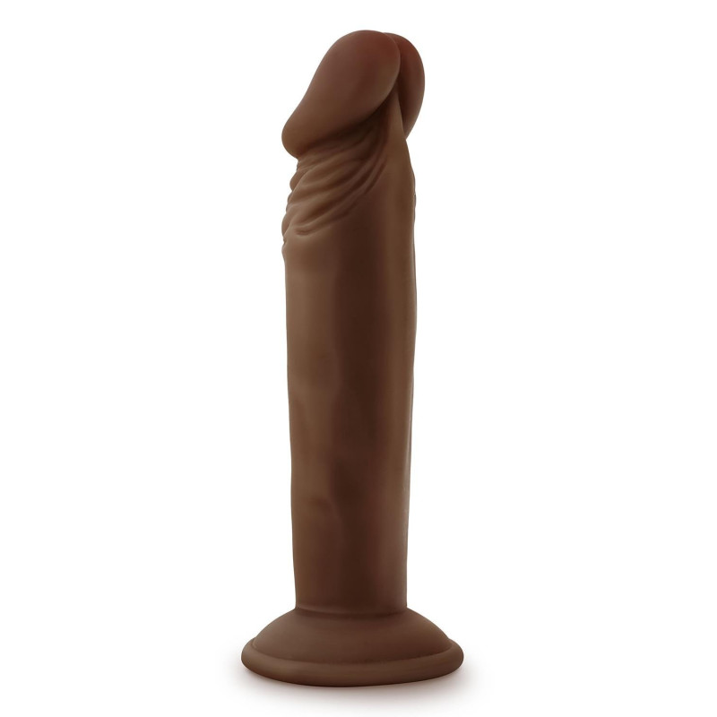 DR. SKIN PLUS 6 INCH POSABLE DILDO CHOCOLATE