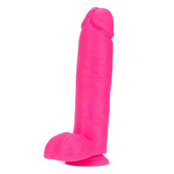 NEO 10 INCH DUAL DENSITY DILDO NEON PINK