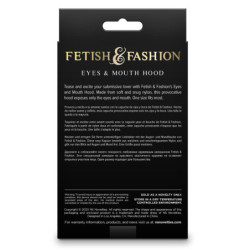 FETISH & FASHION EYES & MOUTH HOOD WHITE