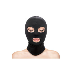 FETISH & FASHION EYES & MOUTH HOOD BLACK