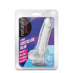 NATURALLY YOURS  6 INCH CRYSTALLINE DILDO  DIAMOND