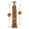 DR. SKIN SILICONE DR. HENRY 9 INCH DILDO WITH SUCTION CUP MOCHA