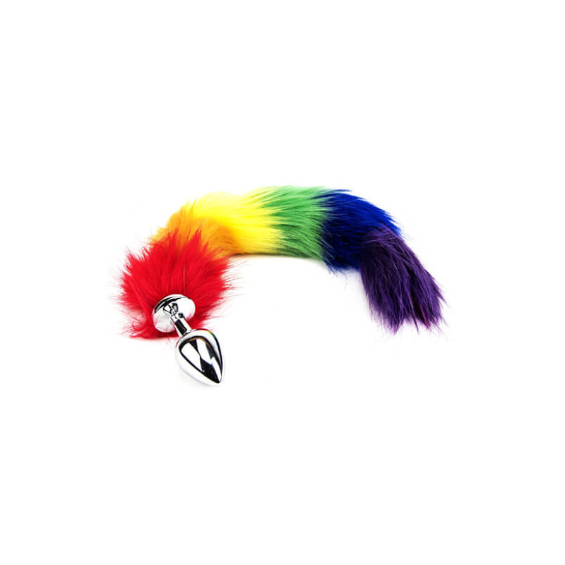 Furry Fantasy Rainbow Tail Butt Plug